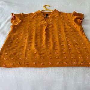 Rusty orange goldTextured Women's Top size XL